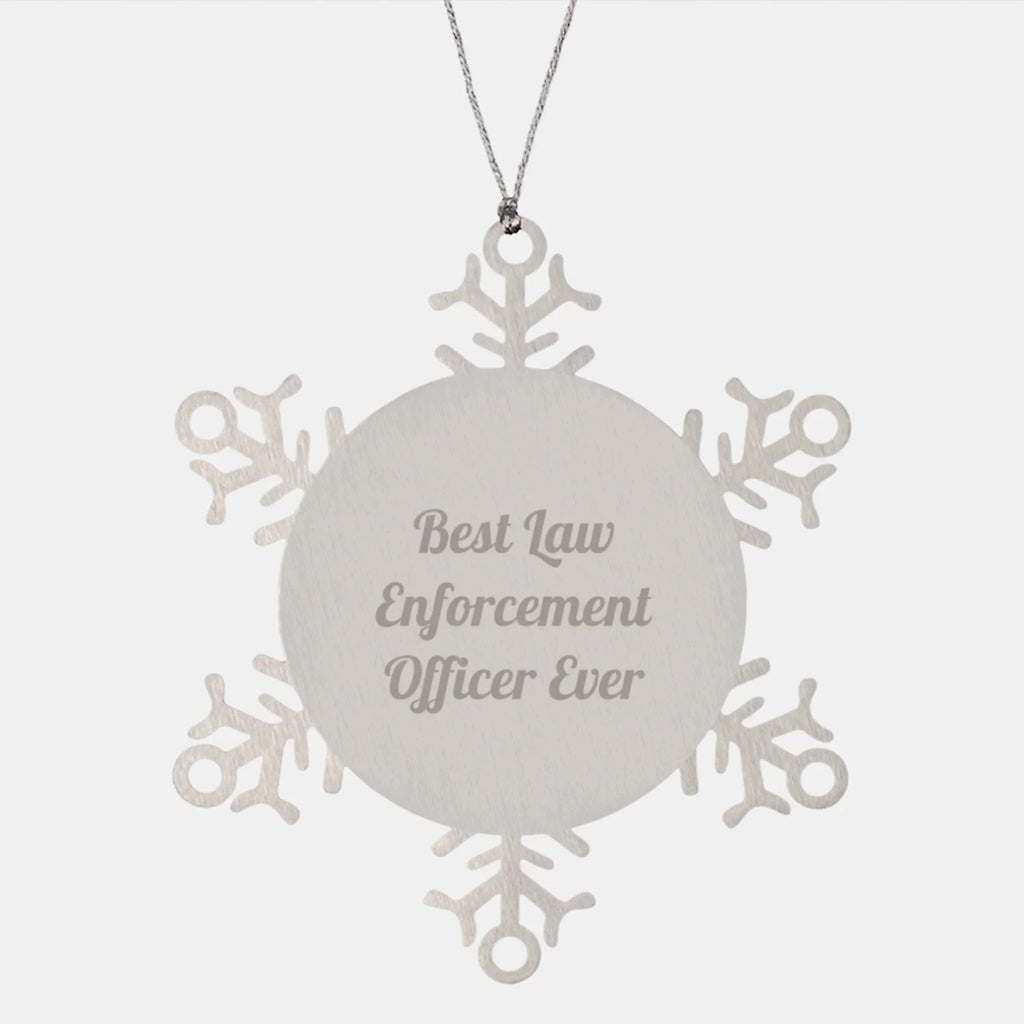 Funny Law Enforcement Officer Gifts from Men to Best Snowflake Ornament for Christmas