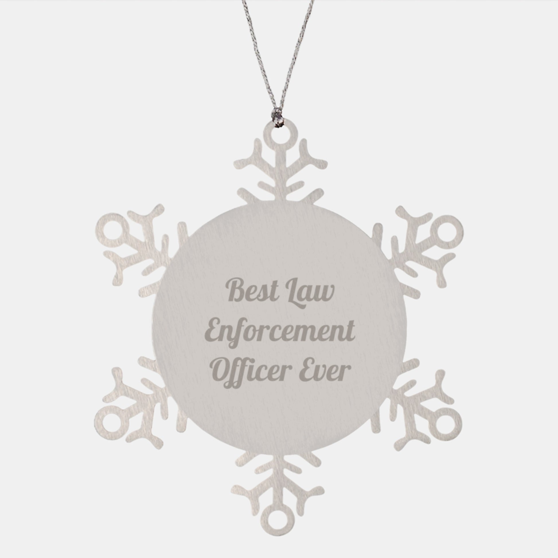 Funny Law Enforcement Officer Gifts from Men to Best Snowflake Ornament for Christmas - Image 1