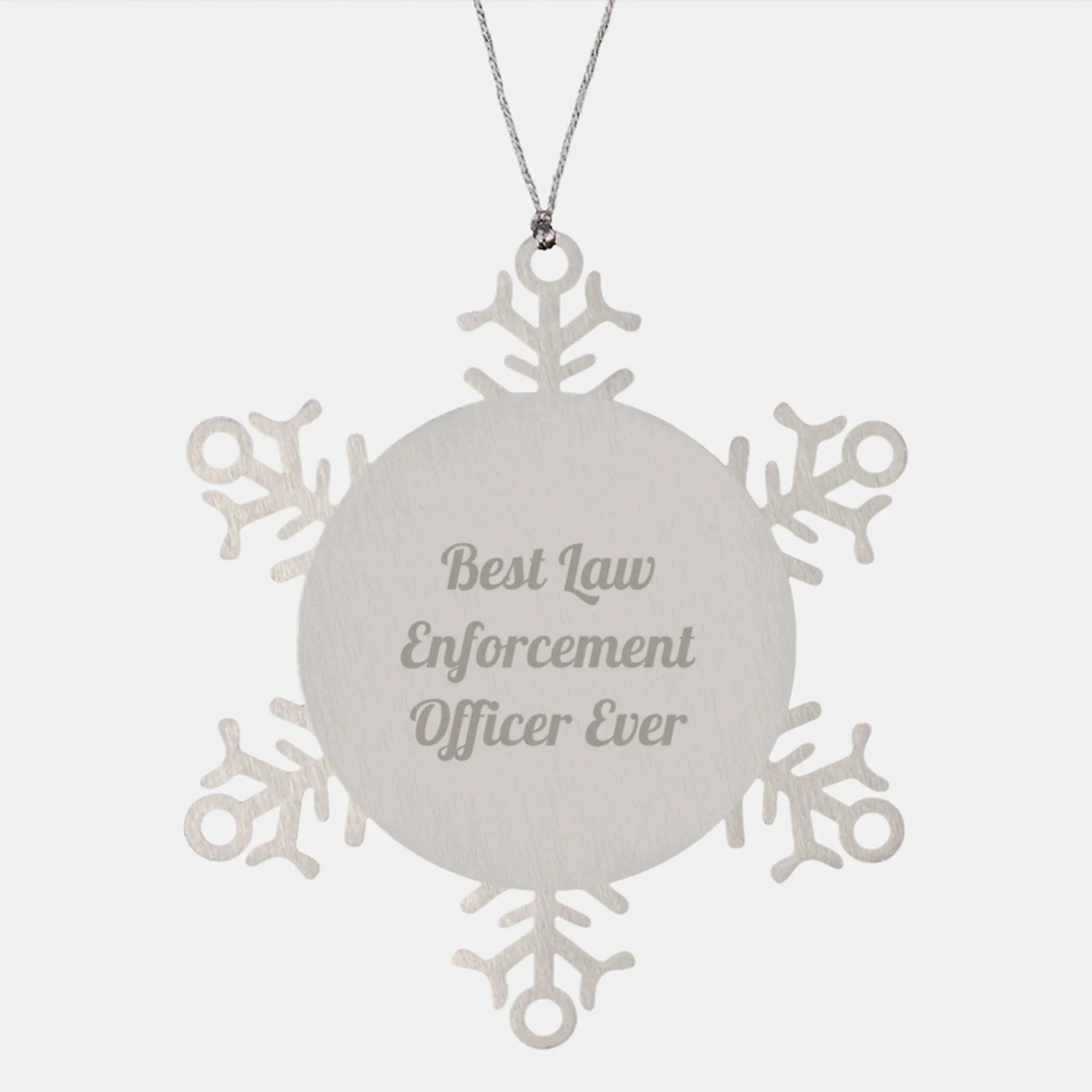 Funny Law Enforcement Officer Gifts from Men to Best Snowflake Ornament for Christmas