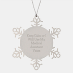 Medical Assistant Snowflake Ornament Keepsake for Him Christmas Gift - Image 1