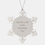 Favorite Microbiologist Snowflake Ornament for Kids Keeps Christmas Gift - Image 1