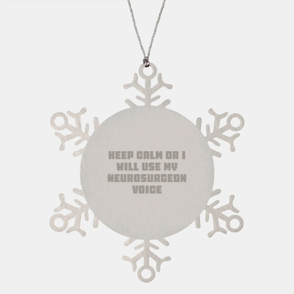 Christmas Gift for Her Neurosurgeon Snowflake Ornament Present - Image 1