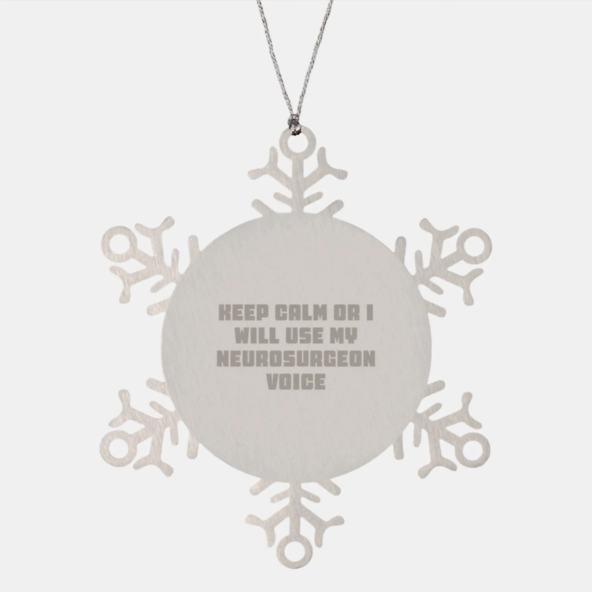 Christmas Gift for Her Neurosurgeon Snowflake Ornament Present - Image 1