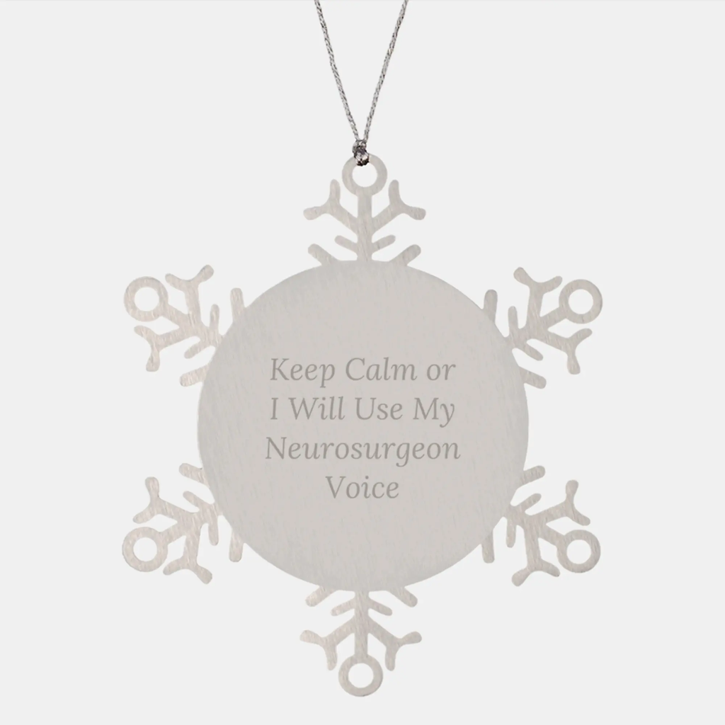 Quirky Neurosurgeon Snowflake Ornament for Friends Christmas Gift - Image 1