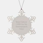 Quirky Neurosurgeon Snowflake Ornament for Friends Christmas Gift - Image 1