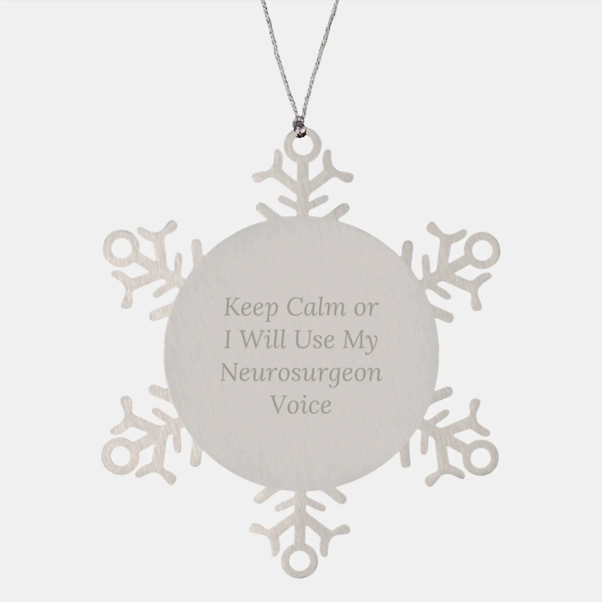 Quirky Neurosurgeon Snowflake Ornament for Friends Christmas Gift - Image 1
