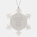Funny Drafter Gifts from Men, Snowflake Ornament for Drafter, Christmas Unique Gifts - Image 1