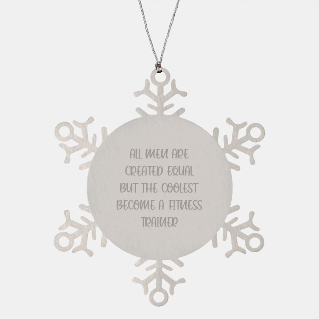 Christmas Gift Fitness Trainer Snowflake Ornament for Her Present - Image 1