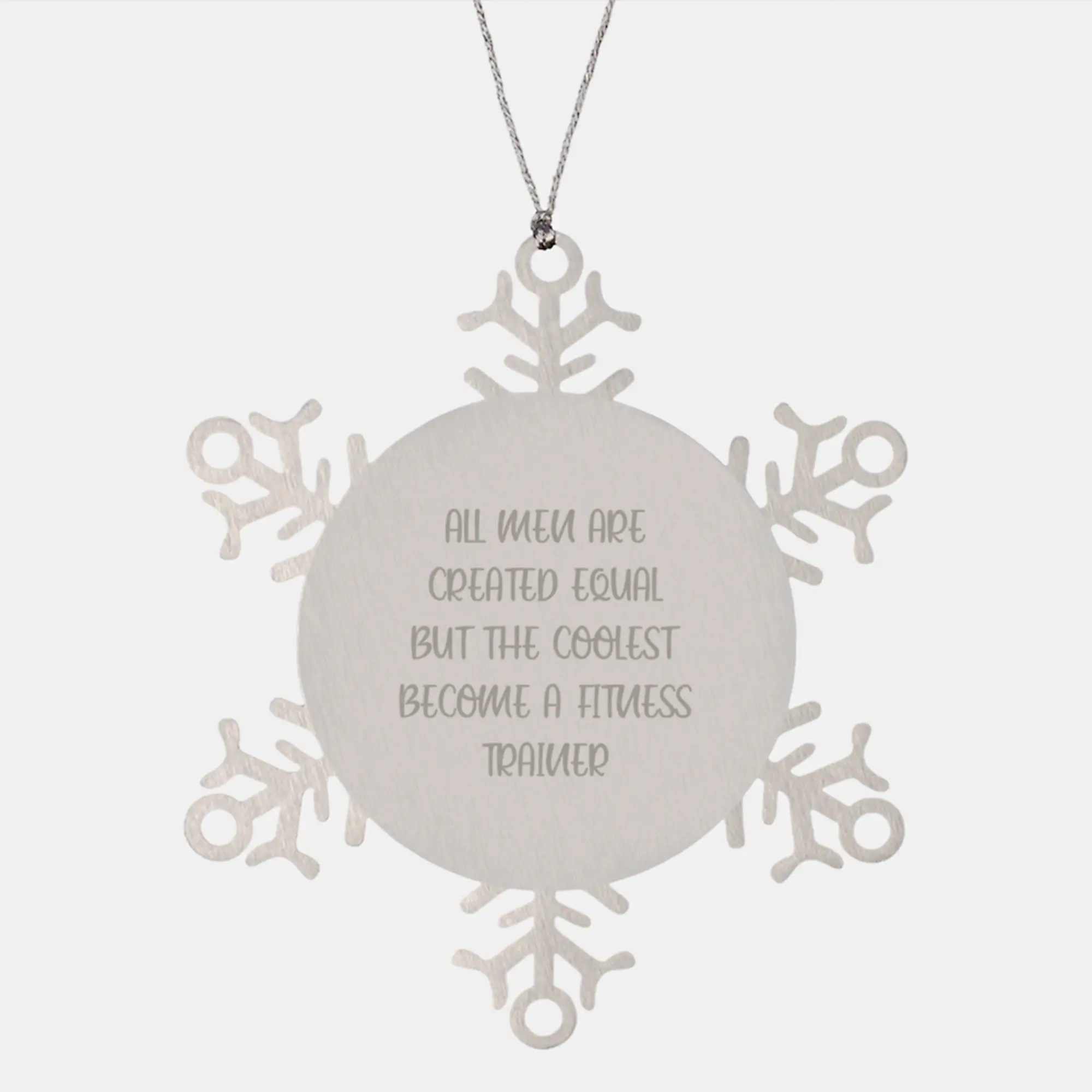 Christmas Gift Fitness Trainer Snowflake Ornament for Her Present - Image 1