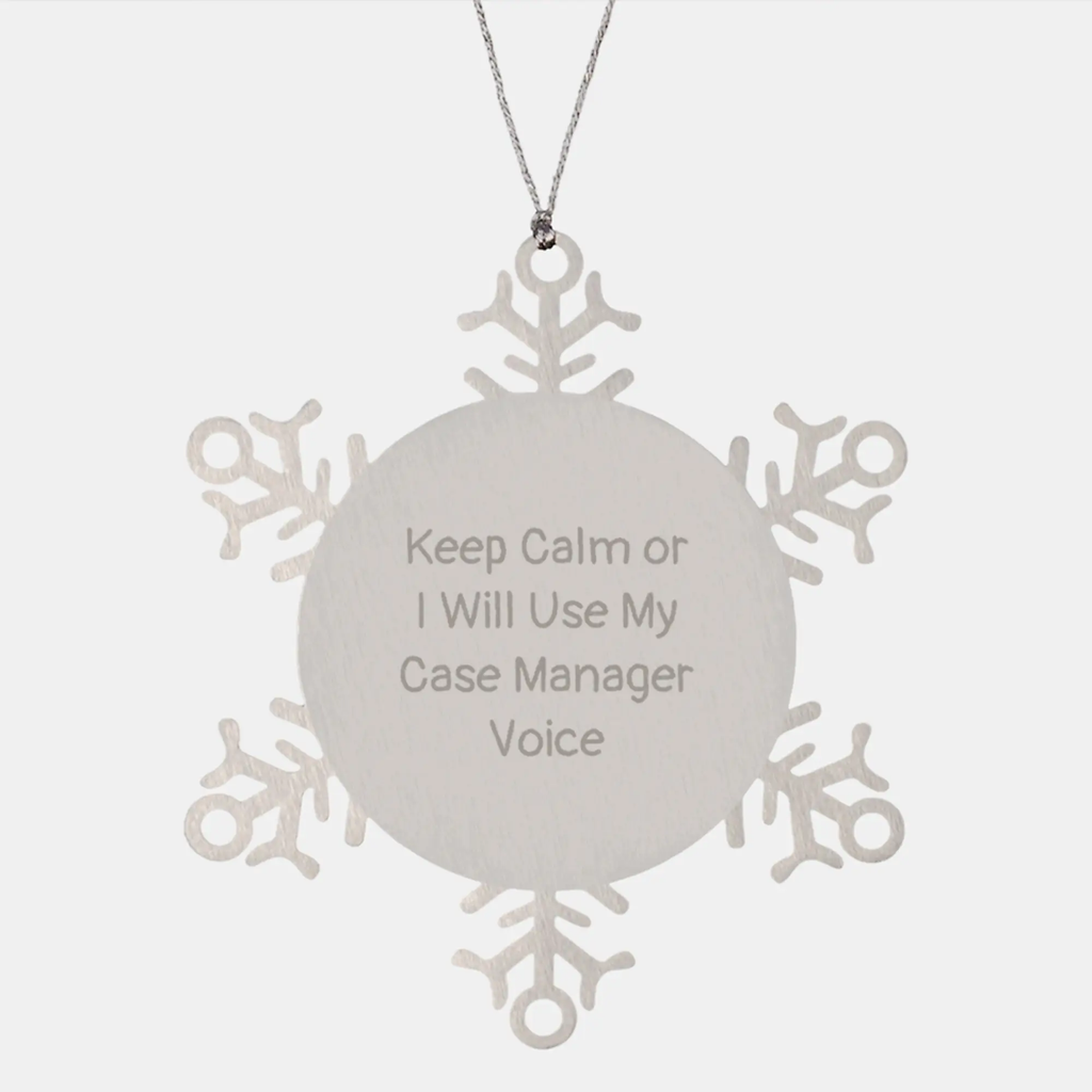 Funny Case Manager Gifts for Men, Cute Snowflake Ornament, Gifts from Friends, Unique Christmas Unique Gifts for Case Managers - Image 1