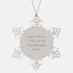 Funny Case Manager Gifts for Men, Cute Snowflake Ornament, Gifts from Friends, Unique Christmas Unique Gifts for Case Managers - Image 1