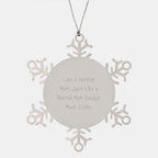 Funny Dentist Mom Snowflake Ornament Gift for Dentist Friends and Family