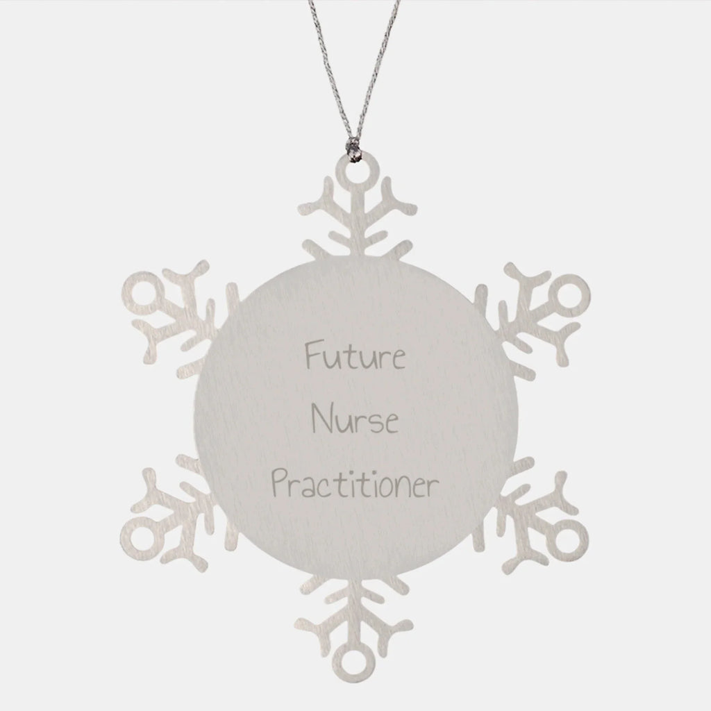 Encouraging Future Nurse Practitioner Snowflake Ornament Gifts from Friends, Family, or Coworkers for Christmas