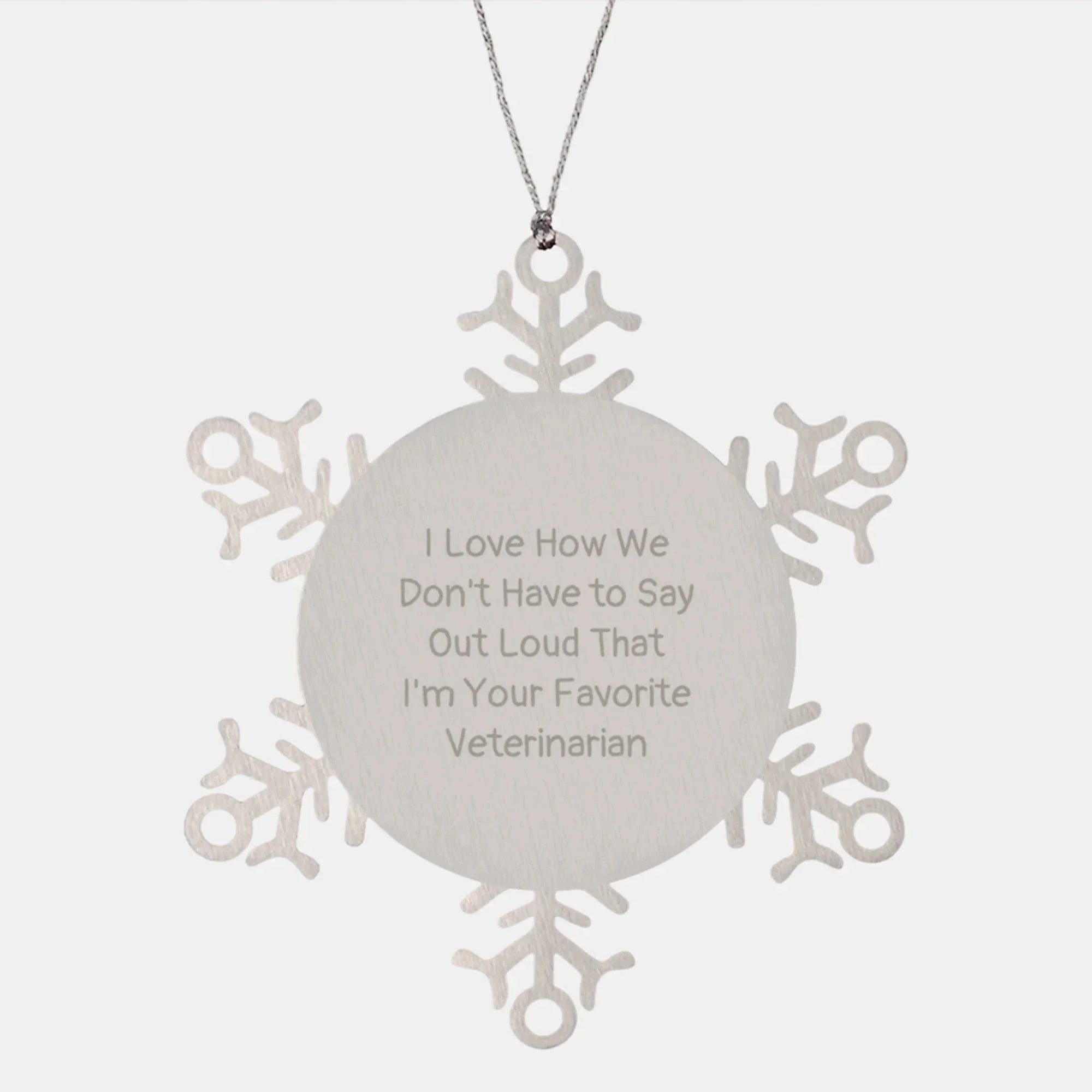 Funny Veterinarian Gifts, Christmas Unique Gifts from Friends, Snowflake Ornaments for Your Favorite Veterinarian