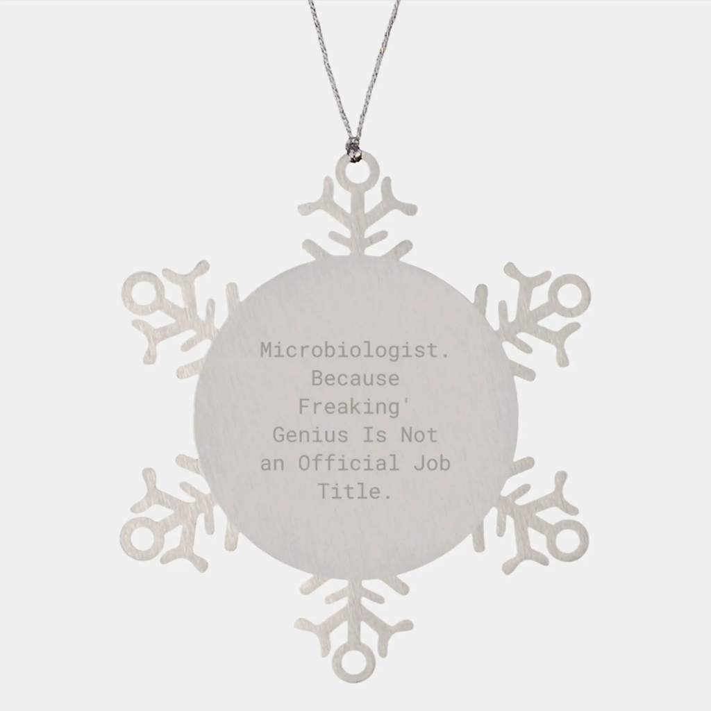 Christmas Gift Snowflake Ornament for Her Microbiologist Present - Image 1