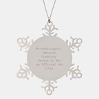 Christmas Gift Snowflake Ornament for Her Microbiologist Present - Image 1