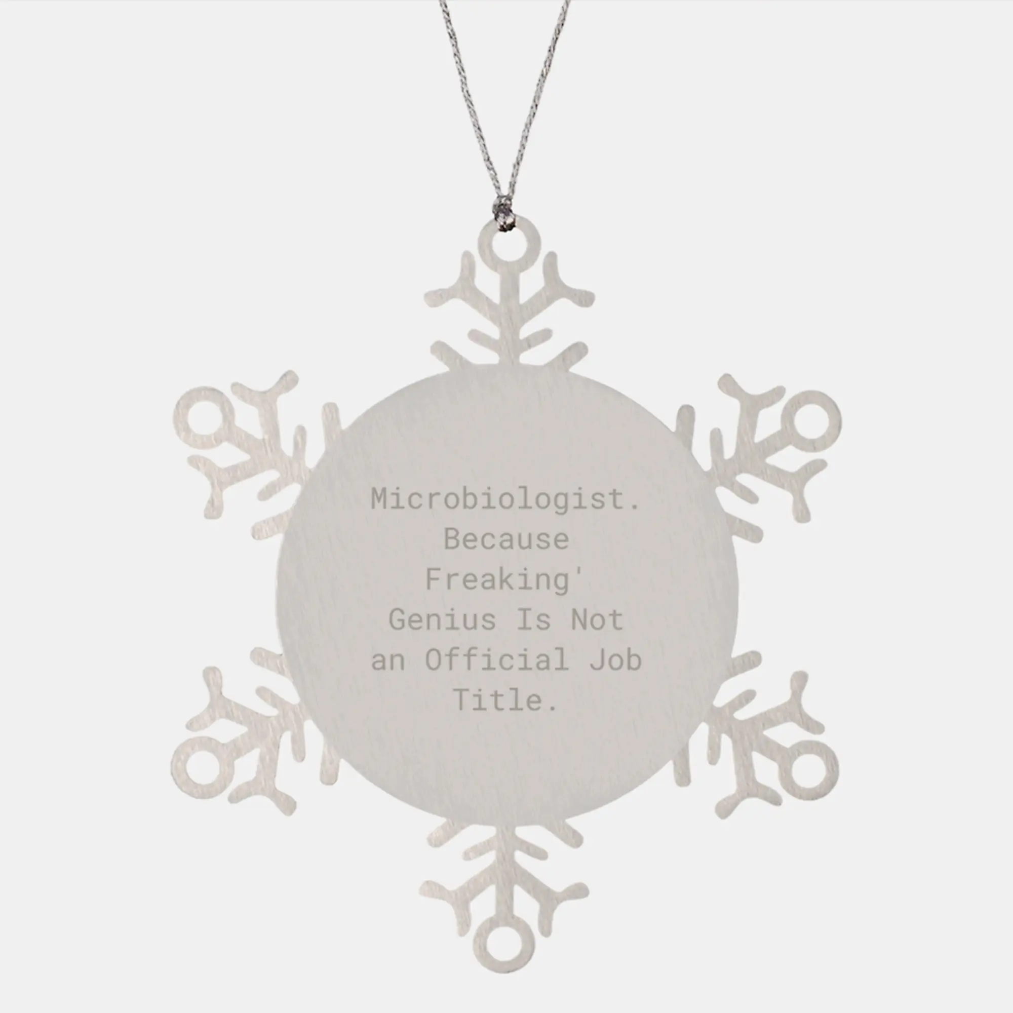 Christmas Gift Snowflake Ornament for Her Microbiologist Present - Image 1