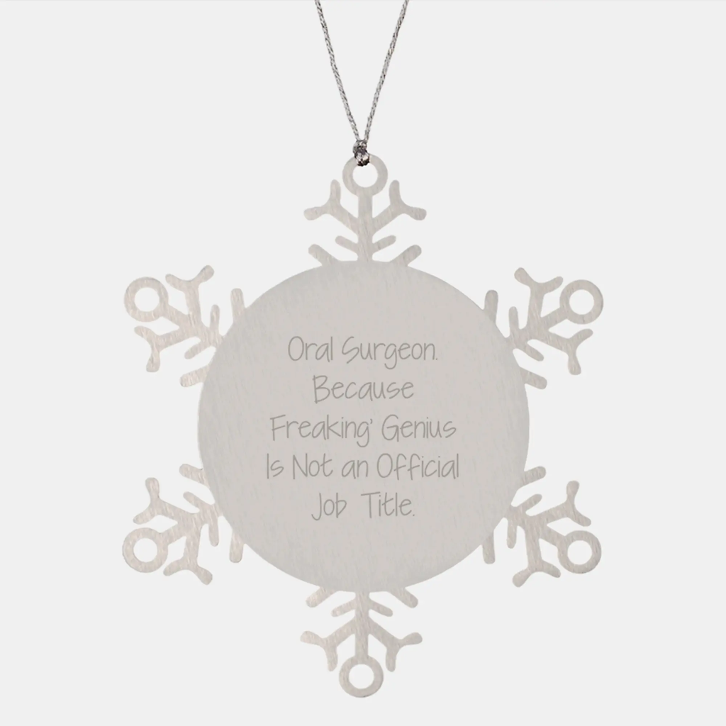 Oral Surgeon Snowflake Ornament Keepsake for Him Christmas Gift - Image 1