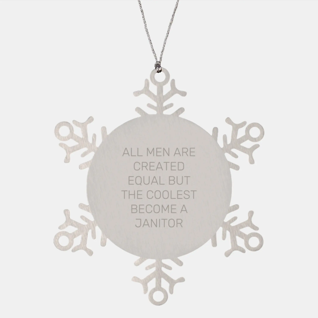 Christmas Ornament Gift for Her A Humorous Quote Keepsake for a Janitor - Image 1