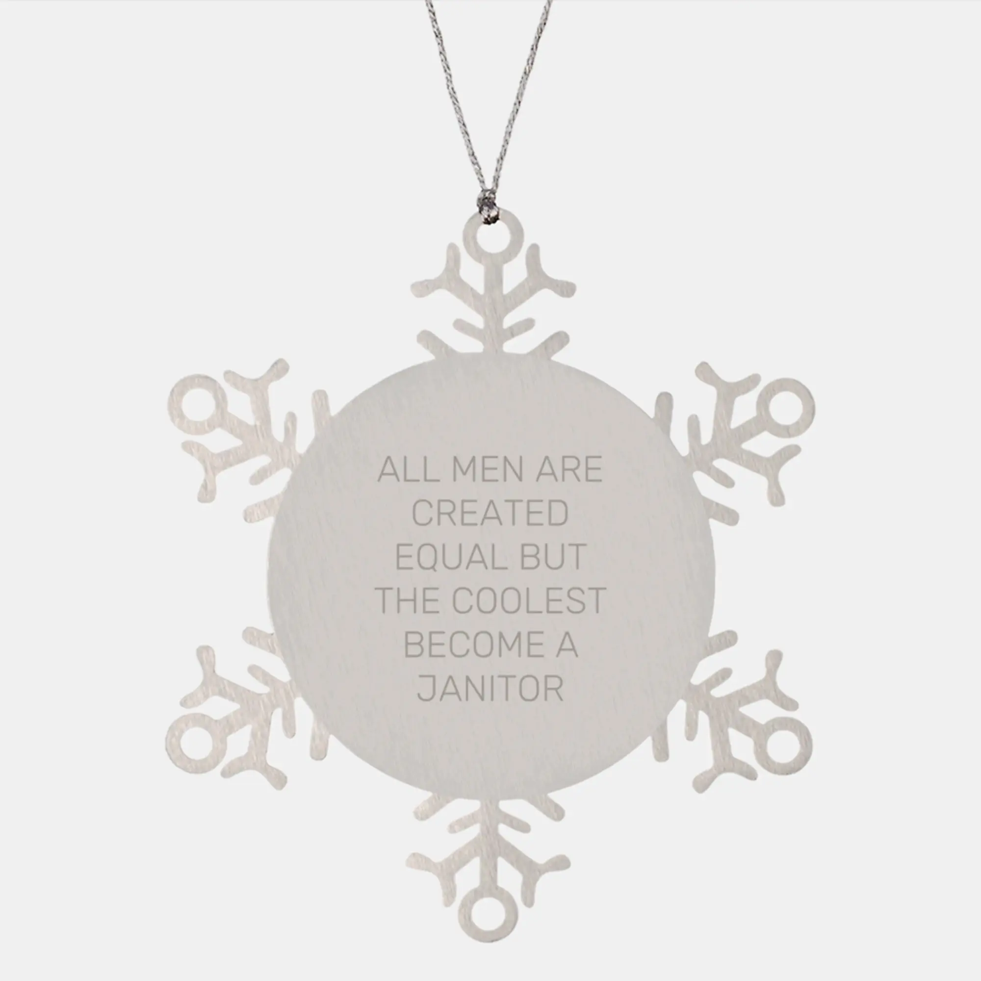 Christmas Ornament Gift for Her A Humorous Quote Keepsake for a Janitor - Image 1
