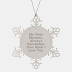Christmas Gift for Her Mommy Shimmering Snowflake Ornament Present - Image 1