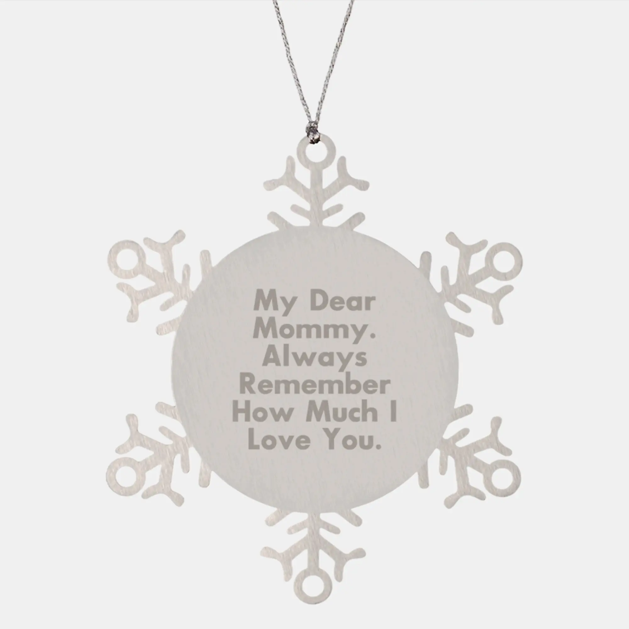Christmas Gift for Her Mommy Shimmering Snowflake Ornament Present - Image 1