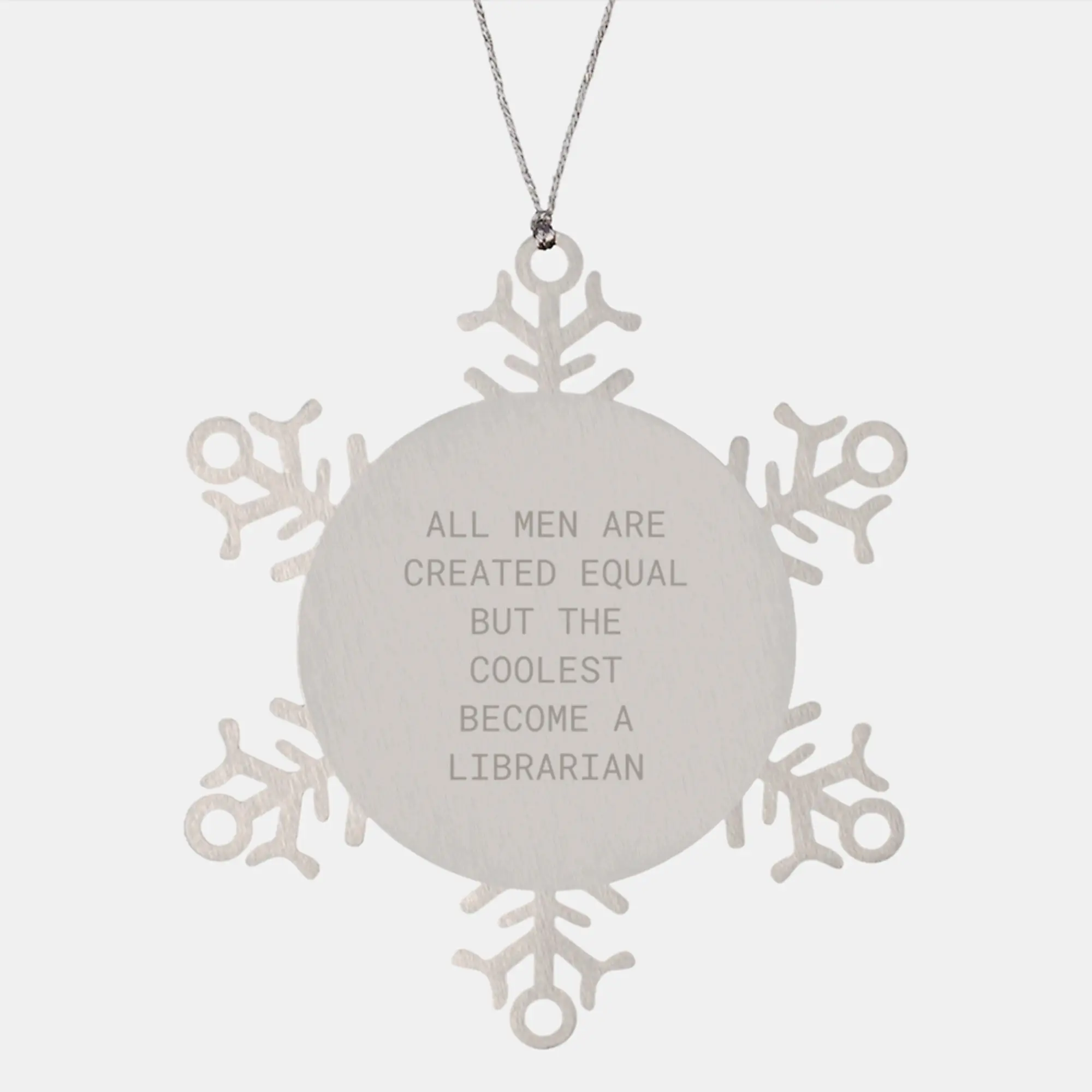 Premium Librarian Snowflake Ornament Keepsake for Him Christmas Gift - Image 1