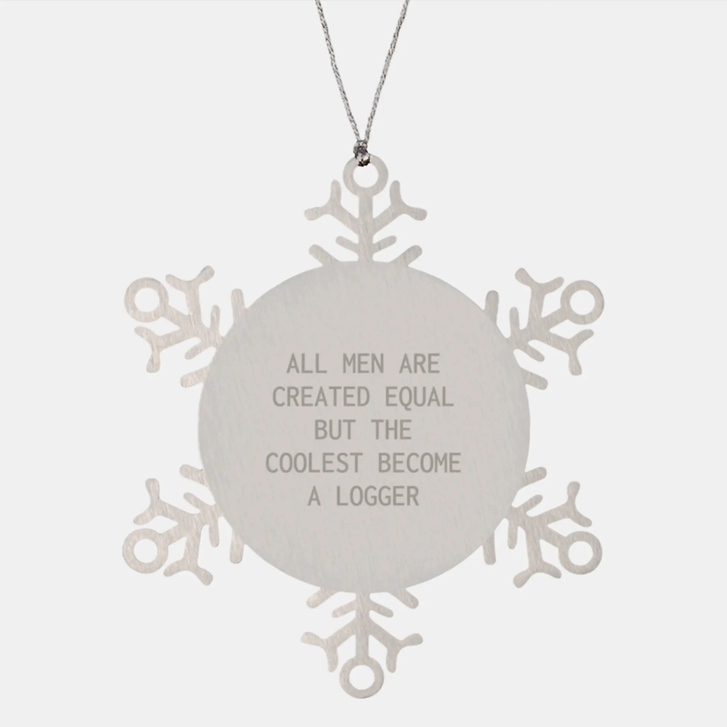 Logger Snowflake Ornament Premium Idea for Coworkers Christmas Gift - Image 1