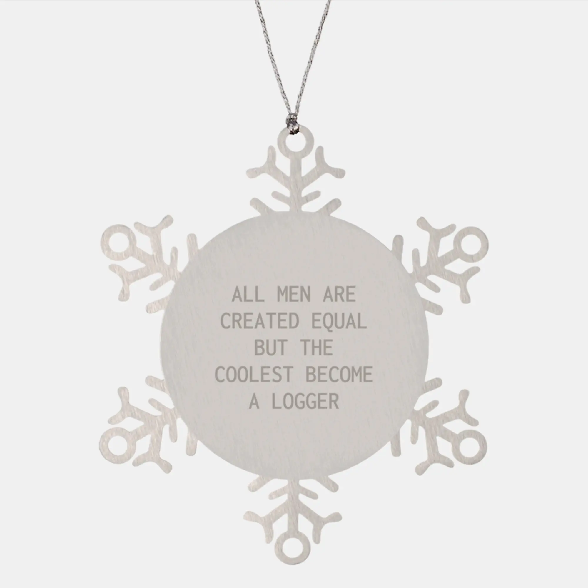 Logger Snowflake Ornament Premium Idea for Coworkers Christmas Gift - Image 1
