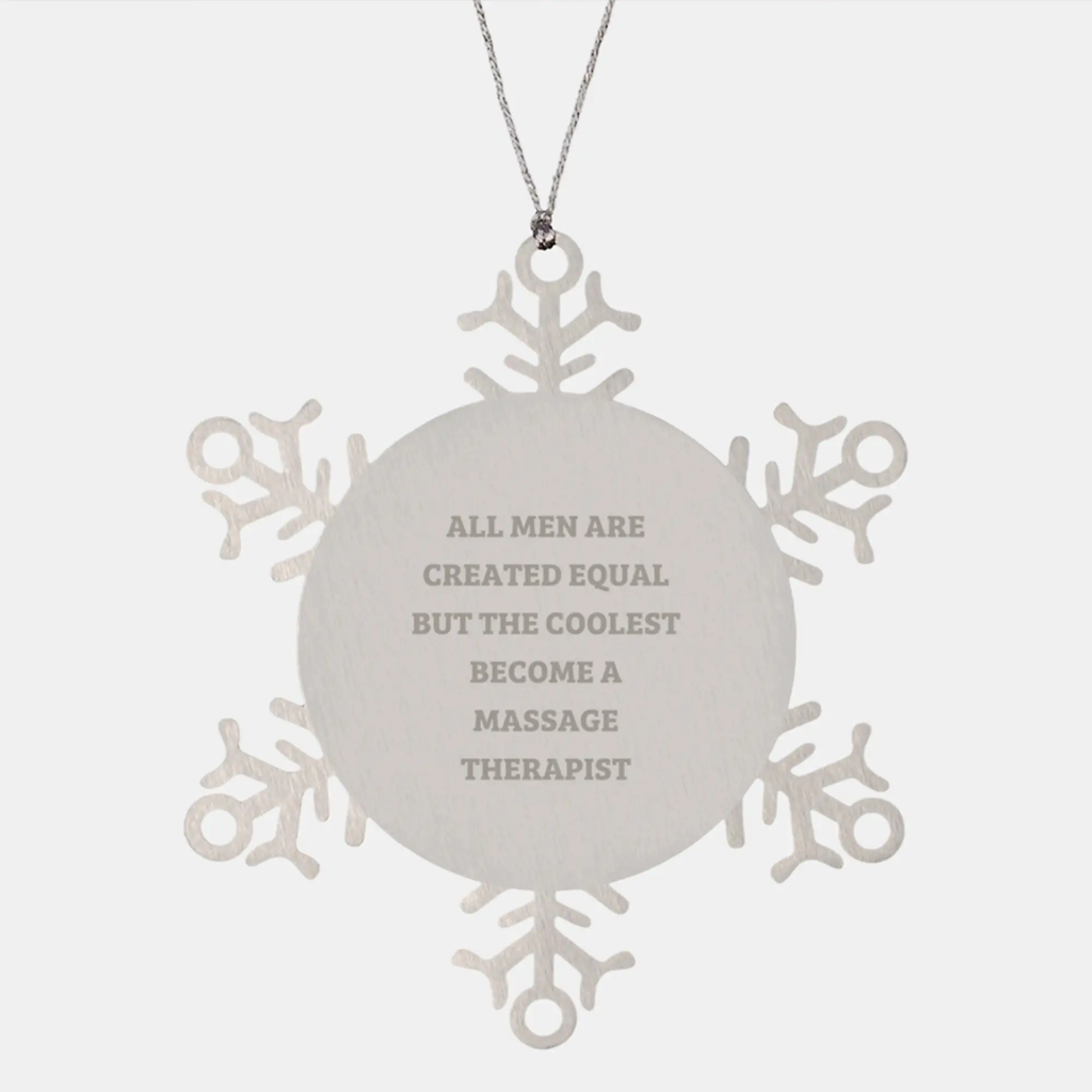 Massage Therapist Snowflake Ornament Idea for Coworkers Christmas Gift - Image 1