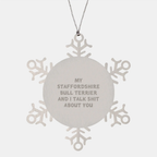Staffordshire Bull Terrier Keepsake Christmas Ornament for Him Gift - Image 1