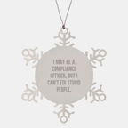 Steel Compliance Officer Snowflake Ornament for Coworkers Christmas Gift - Image 1