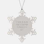 Second Mom Christmas Ornament Present for Mom Gift Heartfelt Surprise - Image 1