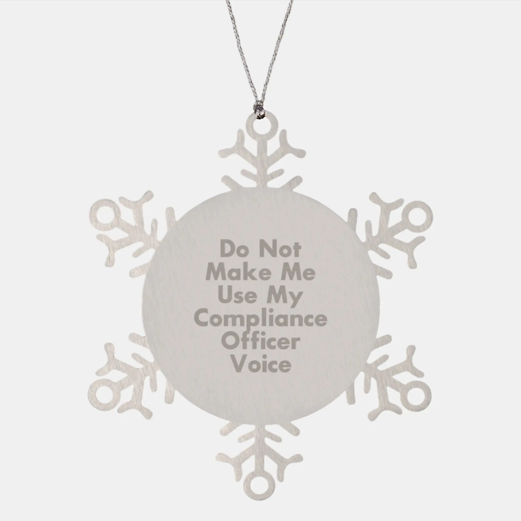 Compliance Officer Snowflake Christmas Ornament for Coworkers Gift Idea - Image 1
