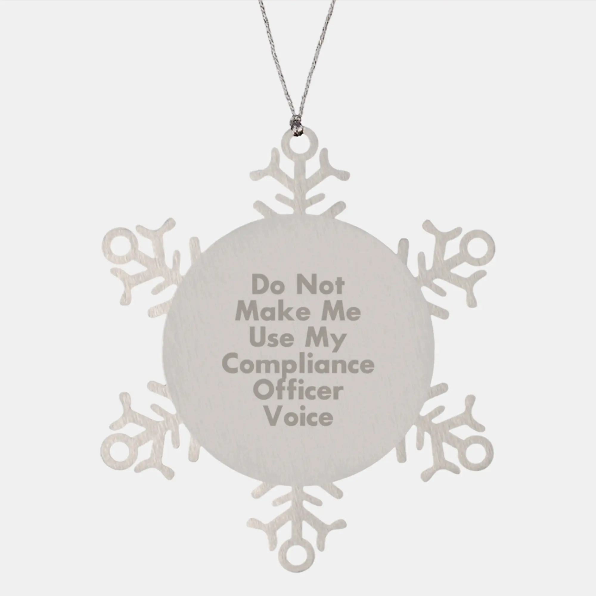 Compliance Officer Snowflake Christmas Ornament for Coworkers Gift Idea - Image 1
