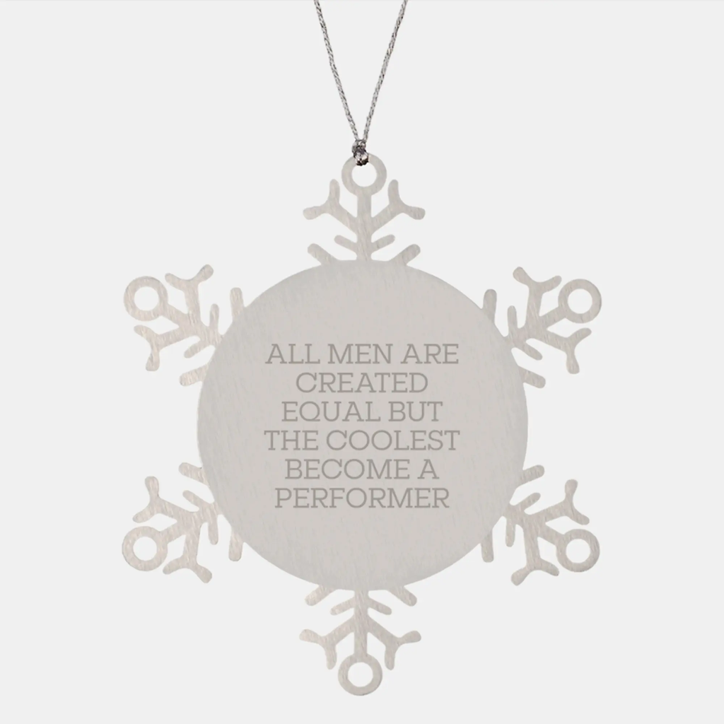 Performer Keepsake Snowflake Ornament for Him Steel Christmas Gift - Image 1