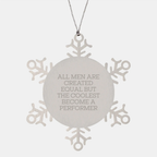 Performer Keepsake Snowflake Ornament for Him Steel Christmas Gift - Image 1