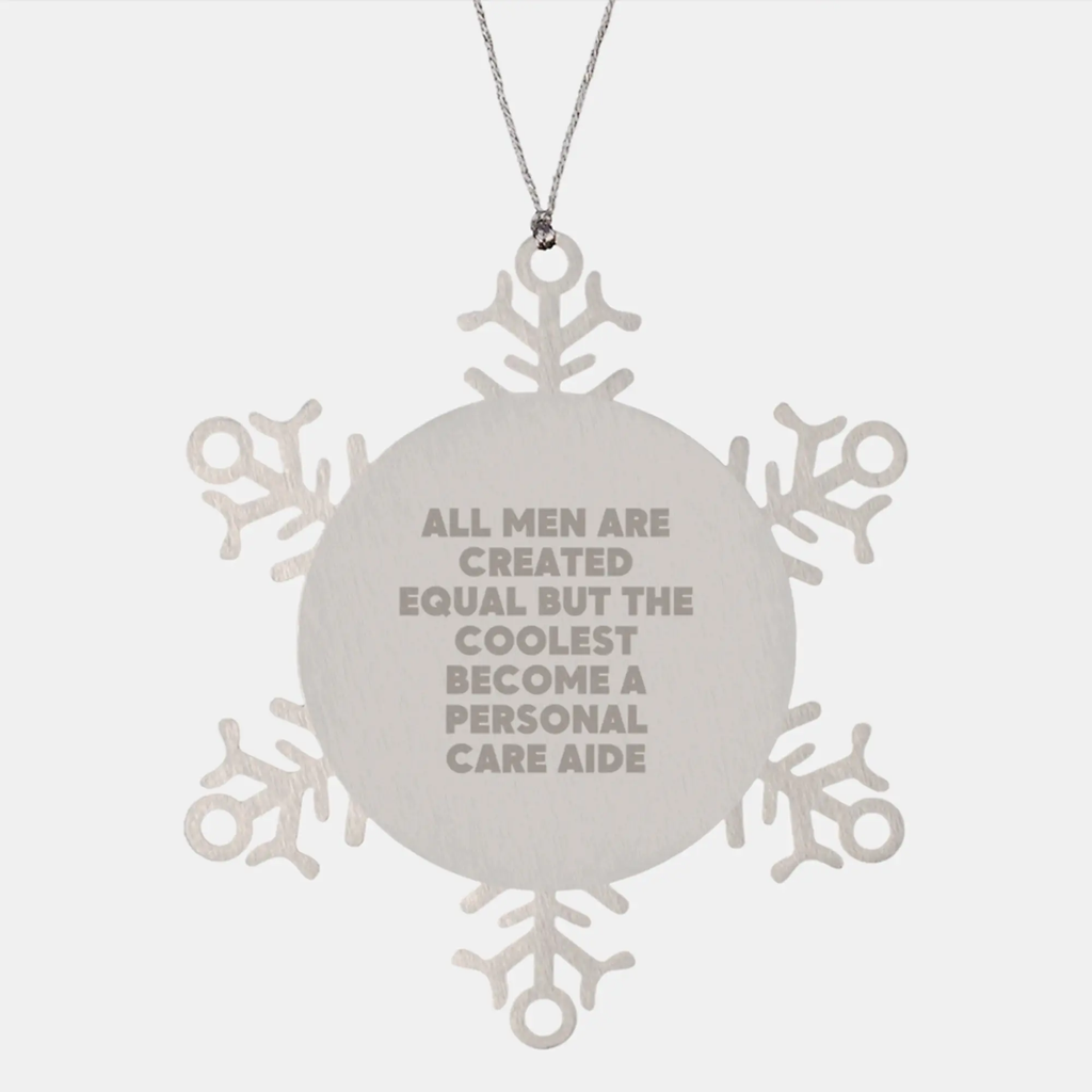 Funny Snowflake Ornament Gifts for Personal Care Aide Enthusiasts from Family, Unique Christmas Unique Gifts for Men, Women, Coworkers, Friends - Image 1