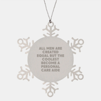 Funny Snowflake Ornament Gifts for Personal Care Aide Enthusiasts from Family, Unique Christmas Unique Gifts for Men, Women, Coworkers, Friends - Image 1
