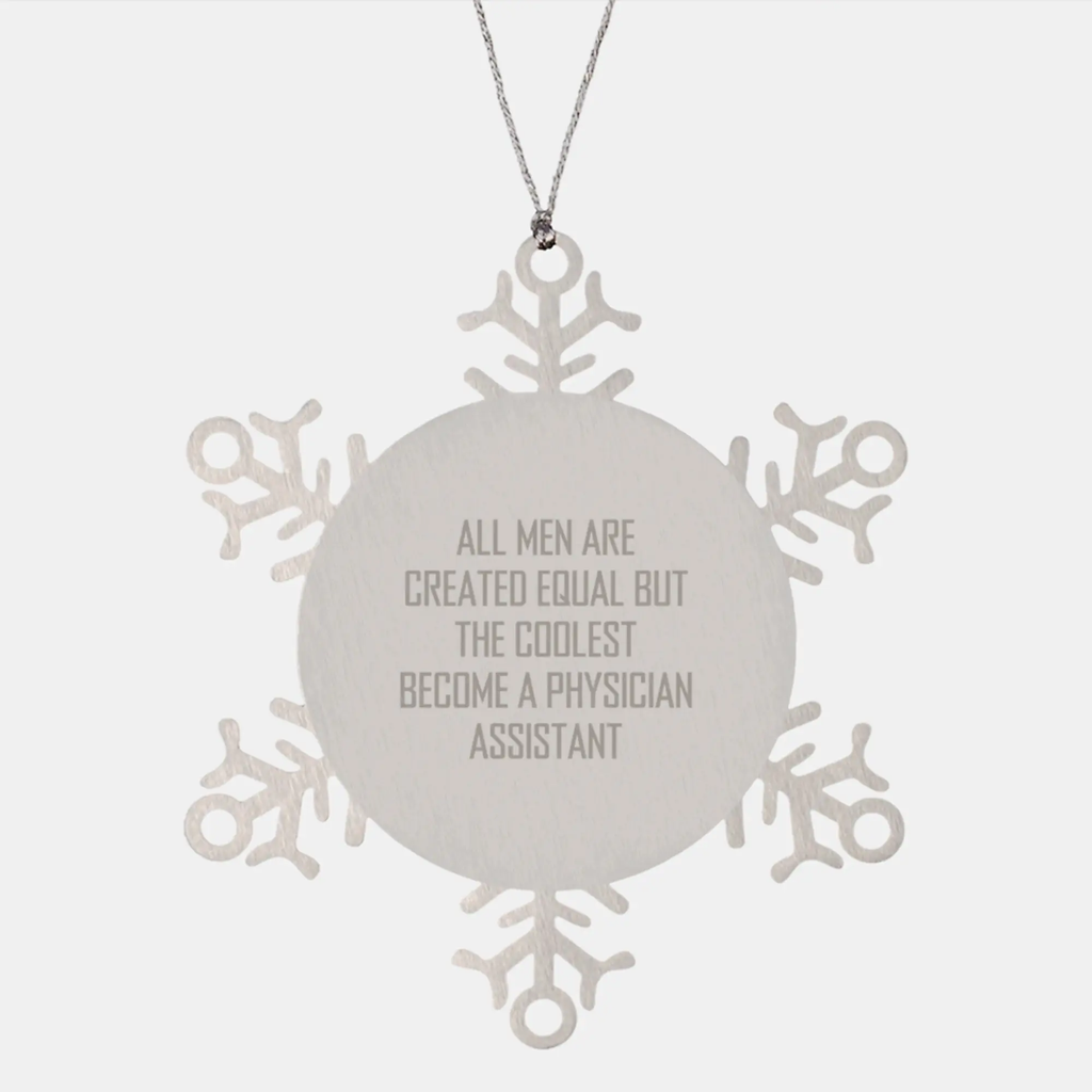 Christmas Gift Surprise for Teens Physician Assistant Snowflake Ornament - Image 1