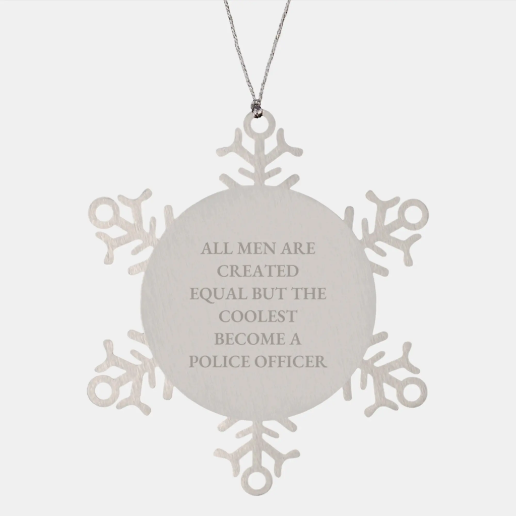 Police Officer Favorite Snowflake Ornament for Kids Christmas Gift - Image 1