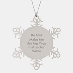 Yoga Instructor Snowflake Christmas Ornament for Coworkers Idea Gift - Image 1