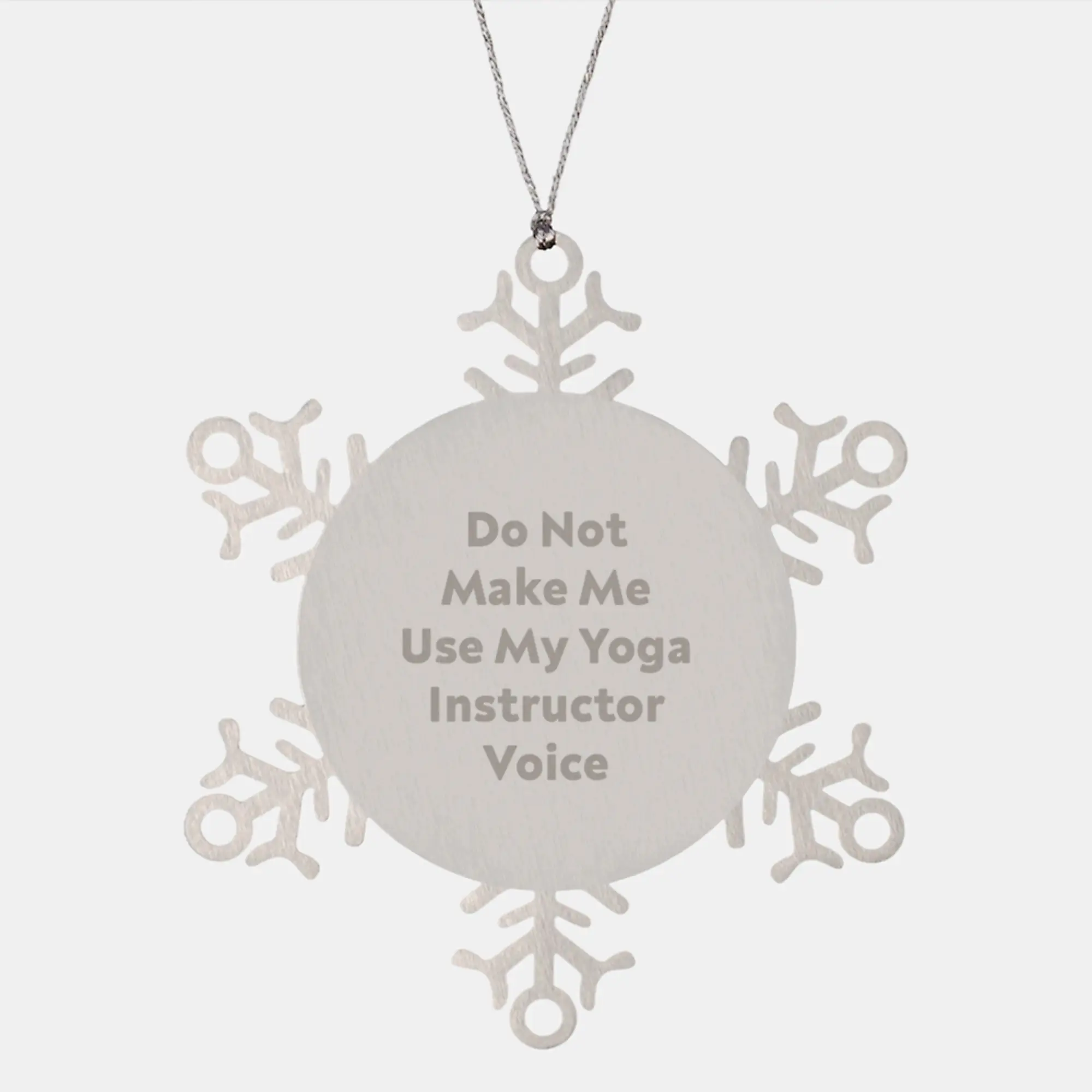 Yoga Instructor Snowflake Christmas Ornament for Coworkers Idea Gift - Image 1