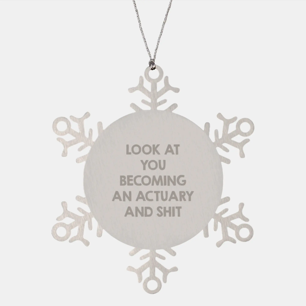 Christmas Gift Idea for Friends Actuary Snowflake Ornament Keepsake - Image 1