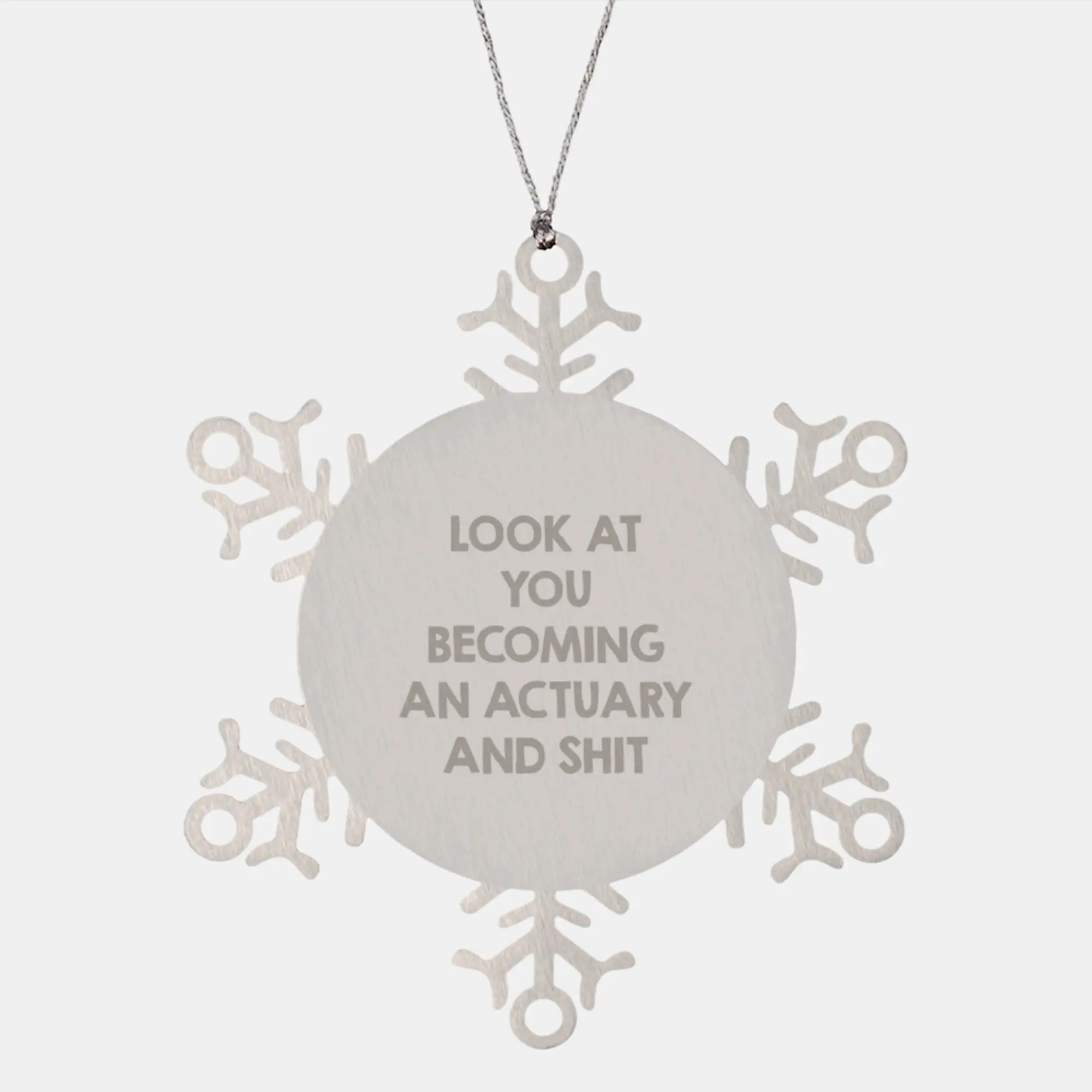Christmas Gift Idea for Friends Actuary Snowflake Ornament Keepsake - Image 1