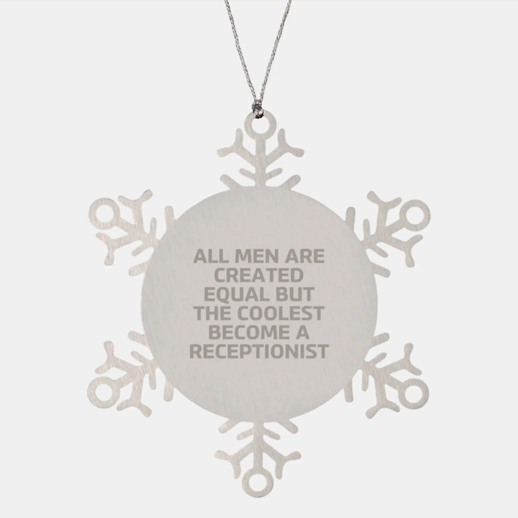 Receptionist Christmas Ornament Gift - A Funny Sentiment for Kids - Image 1