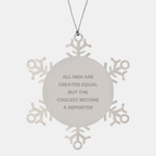 Christmas Gift Collectible Reporter Snowflake Ornament for Roommates - Image 1