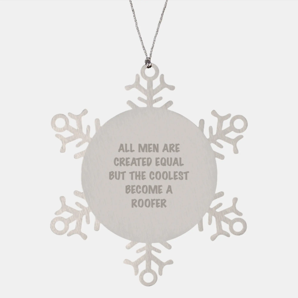 Christmas Gift Snowflake Ornament for Her Present Roofer - Image 1