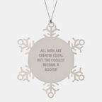 Christmas Gift Snowflake Ornament for Her Present Roofer - Image 1