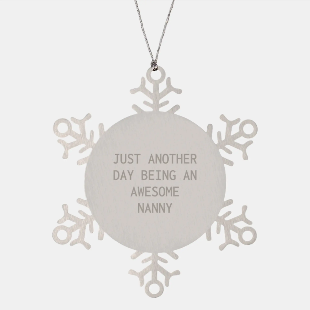 Christmas Gift Surprise Nanny Snowflake Ornament for Teens - Image 1